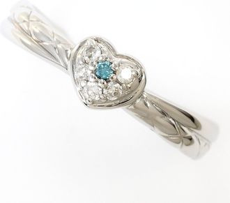 C&A Blue Platinum Platinum 900 Band Ring (Pre-Owned)