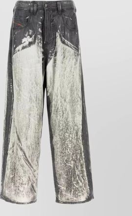 Diesel 1997 wide leg denim trousers belt loops