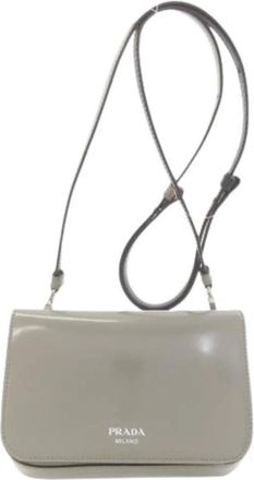 Prada Pre-owned Vintage Schoudertas - Dames - Vintage Schoudertas - Grijs - ONE Size - Leer - Vintage