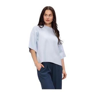 Minus Mslupi Knit T-Shirt - Dames - Truien - Blauw - Maat: L Nylon
