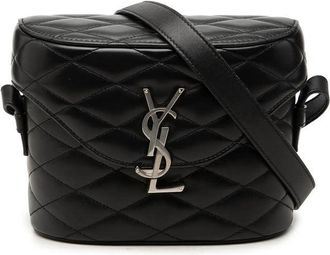 Saint Laurent Pre-owned Saint Laurent Quilted Lambskin Monogram June Box Bag Unisex P6P063LGJXV7EPAL