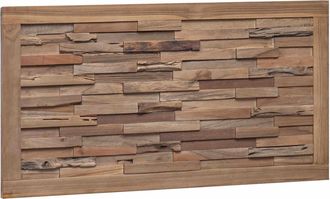 vidaXL Cabecero De Cama Natural Madera De Teca Maciza Vidaxl