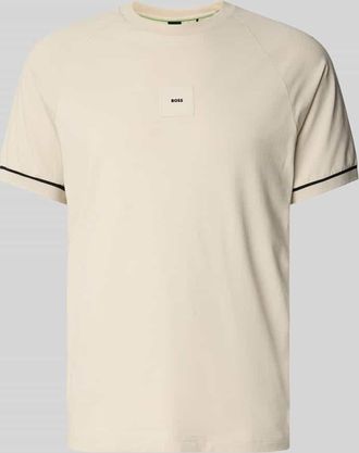 HUGO BOSS T-Shirt mit Label-Detail in Beige, Größe XXXL
