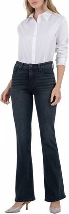 Kut from the Kloth Ana High Rise Flare Denim Pants In Dark Wash