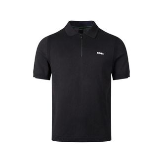 HUGO BOSS Logo-print Quarter-zip T-shirt