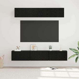 vidaXL Vidaxl - Armario De Madera De Ingenier&iacute;a Negro 80x50x200 Cm