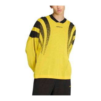 adidas Santiago Loose Fully Fashion Knit Jersey - male - Adidas - Long Sleeve Training Tops - Yellow - XL - Sport