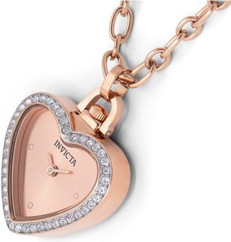 Invicta Mini 49939 Dames Horloge - Quartz Uurwerk - Roestvrij Staal met rosegouden Wijzerplaat - 27mm