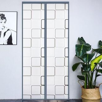 OEM Cortina Magn&eacute;tica T&eacute;rmica Aislante Para Puertas De 110x210 Cm, Eva Semitransparente, Resistente Al Fr&iacute;o Para Puertas De Cocina/entrada, Resistente Al 