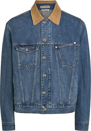 J.W.Anderson Corduroy Collar Denim Jacket - Mid Blu - L