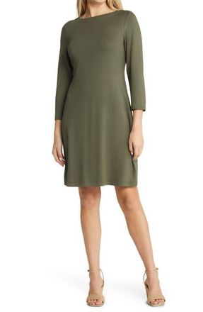 Tommy Bahama Darcy Three-Quarter Sleeve Minidress in Banana Leaves at Nordstrom, Size X-Small