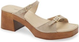 Free People Beck Slide Sandal in Sunstone Sand Suede at Nordstrom, Size 7.5Us