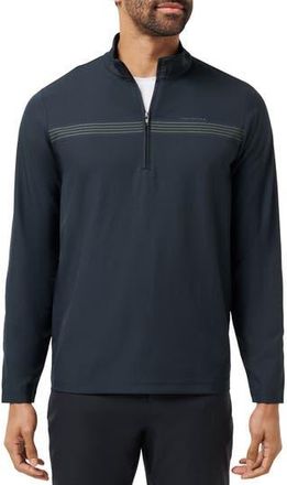 Travis Mathew Quick Jaunt Quarter Zip Pullover in Black at Nordstrom Rack, Size Medium