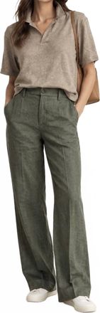 Boggi Milano Pre-Loved Linen Collar Polo In Taupe