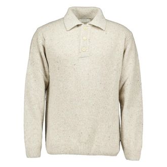 The Goodpeople Round-neck Knitwear, male, Beige, XL, Kpolo Polos