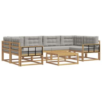 vidaXL Conjunto De Sof&aacute;s De Exterior 5 Pcs Blanco Y Gris Claro Vidaxl