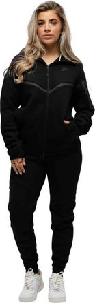 Nike Tech Fleece Windrunner Set - Dames - Trainingspakken - Zwart - S - Katoen - Fitness