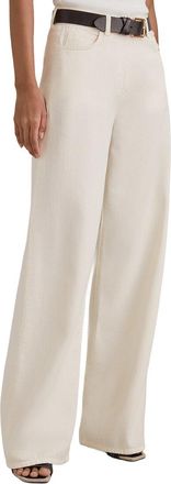 Reiss Colorado Cotton Denim Wide Leg Pant