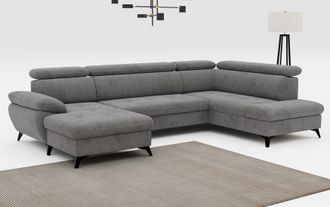 Cotta Wohnlandschaft »Hudson U-Form« mit Kopfteilverstellung, wahlweise mit Bettfunktion & Bettkasten