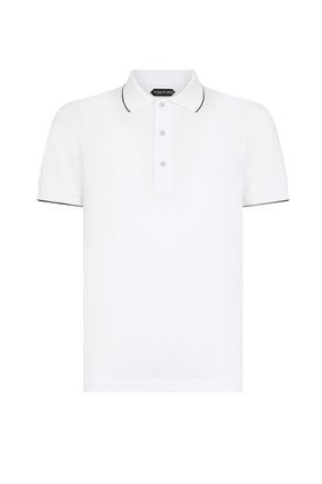 Tom Ford LYOCELL PIQUET POLO Size: 54, colour: WHITE