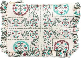 La DoubleJ Tassen, unisex, Wit, ONE Size, Katoen, Bag 0059Jcq 137Flo 09 Katoen Polyester Clutch