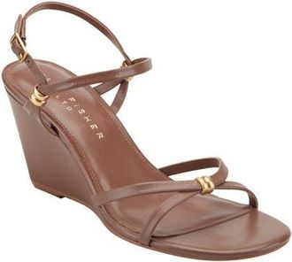 Marc Fisher Faithy Slingback Wedge Sandal in Dark Brown at Nordstrom, Size 8.5