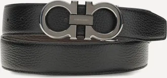 Ferragamo Cintura Gancini Double in pelle Man 100