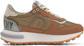 Duuo Unisex Retro Running Shoes with Lace-up and Double Sole, Vegan and Sustainable Winter Shoes - Recycled Materials and Exceptional Comfort, Golden Light