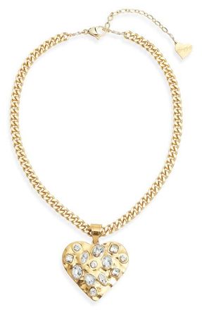 Vidakush Heart Pendant Collar Necklace in Gold at Nordstrom, Size 14
