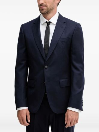 BOSS buttoned blazer - men - Virgin Wool/Viscose/Cotton - 54 - Blue