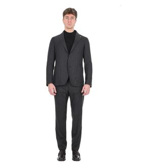 Tagliatore Single Breasted Suits, male, Gray, Size: XL Abito in lana vergine super 110s a resca linea Montecarlo