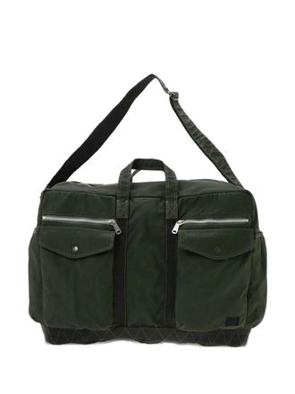Porter-Yoshida & Co. zip-pockets tote bag - unisex - Nylon/Cotton - One Size - Green