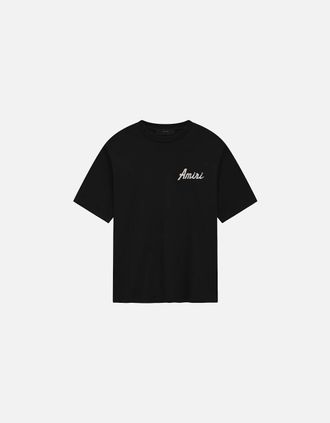 Amiri Mens Amiri City Logo Printed T-Shirt in Black - Size: 44