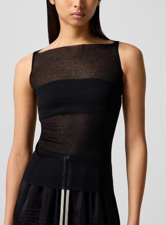 Rick Owens Womens Sheer cotton Cami Top