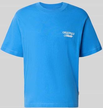 Jack & Jones Jack & Jones T-Shirt mit Statement-Print Modell NORREBRO in Royal, Gr&ouml;&szlig;e XXL