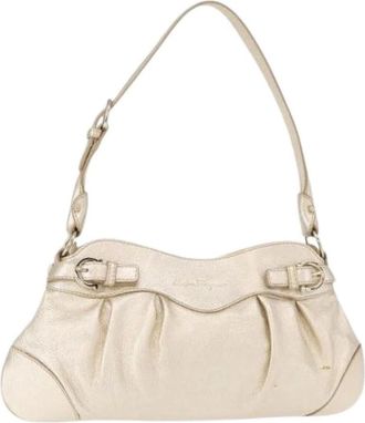 Ferragamo Pre-owned Shoulder Bags, female, Yellow, Size: ONE SIZE Pre-owned Shoulder Bag