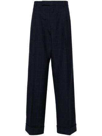 Gucci high-waist tailored wool trousers - Blue