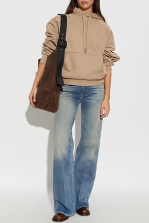 Ami Cotton Hoodie, Womens, Beige