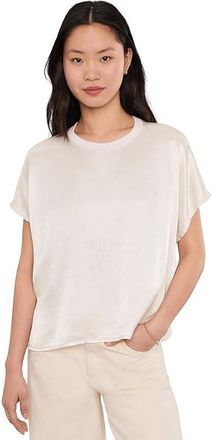 Michael Stars Flow T-Shirts Womens Clothing Chalk : XL (US 10-12), Rayon/Viscose