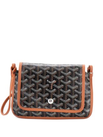 Goyard Plumet Clutch Wallet Coated canvas crossbodytas - Bruin