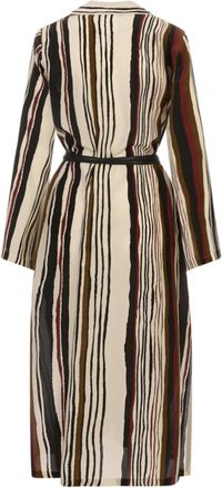 Max Mara Womens Caftan Dress Brick Red Silk Evening Suits