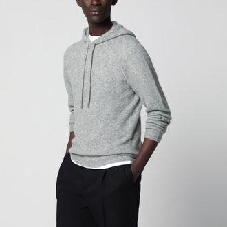 Roberto Collina Light gray cashmere sweatshirt-style sweater