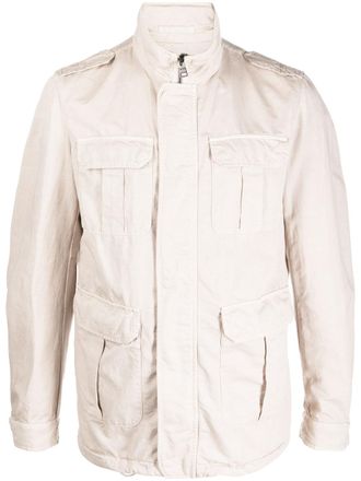 Herno zip-up utility jacket - Neutrals