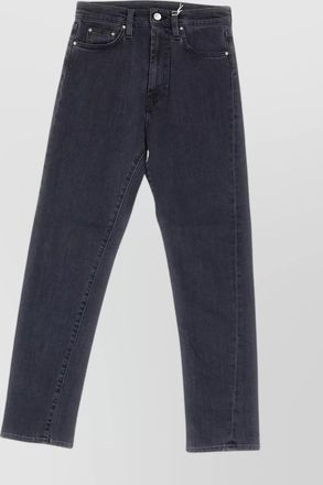 Toteme organic cotton high-rise cropped straight-leg jeans