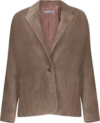 Geisha Jassen, Dames, Bruin, XL, Polyester, Geisha blazer met klassieke reverskraag - 65534-10