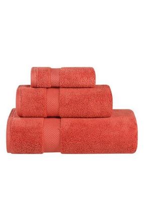 Superior Chevron 3-Piece Zero Twist Cotton Bath Towel Set in Brick at Nordstrom Rack, Size 3 Piece Set