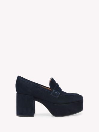 Gianvito Rossi Jenna Mocassin in Blue Suede at Nordstrom, Size 39.5