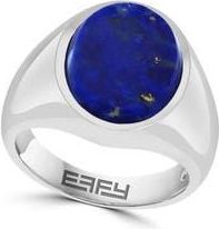 Effy Mens Sterling Silver Lapis Lazuli Signet Ring in Blue at Nordstrom Rack, Size 10