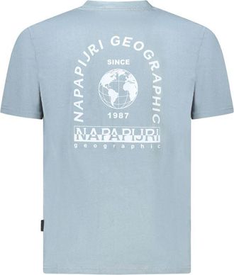 Napapijri Logo-Print Cotton T-Shirt - Gray