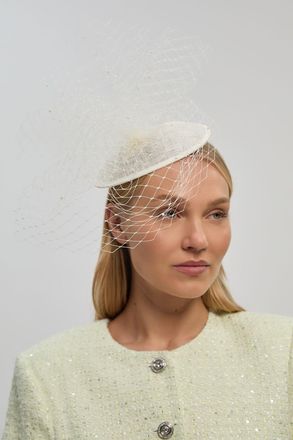 Karen Millen Womens Net Headband Fascinator - White - One Size